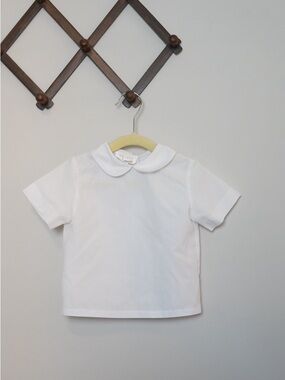 Sir John Classic White Peter Pan Collar Kids Shirt Size 2T